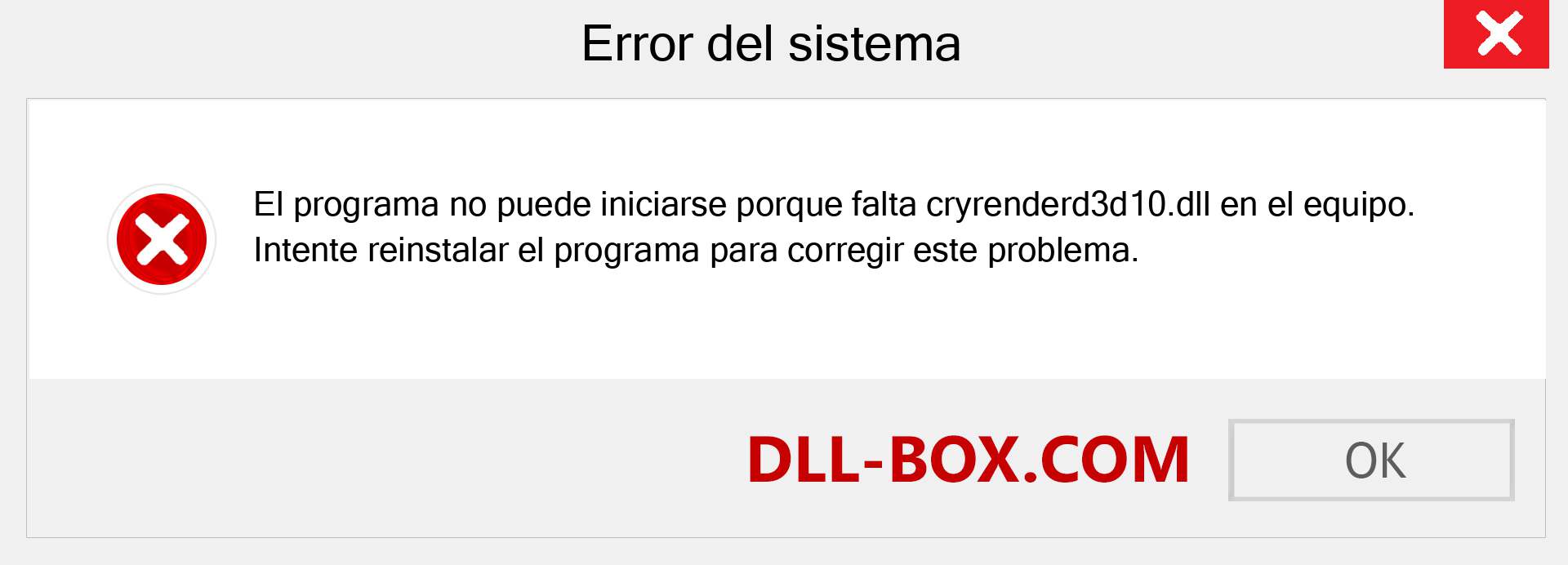 ¿Falta el archivo cryrenderd3d10.dll ?. Descargar para Windows 7, 8, 10 - Corregir cryrenderd3d10 dll Missing Error en Windows, fotos, imágenes