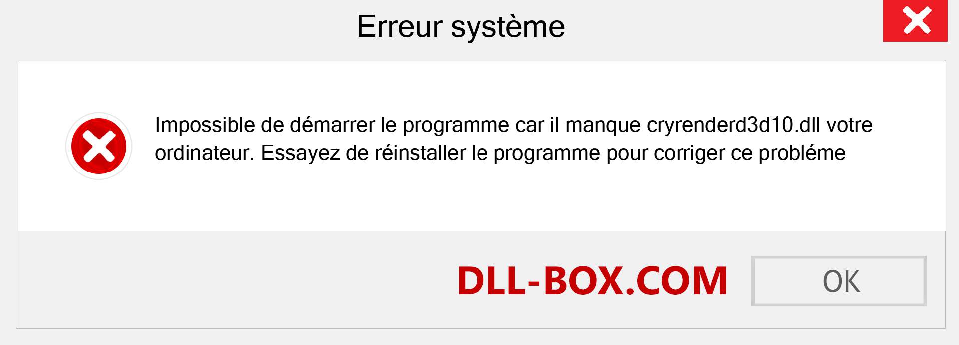 Le fichier cryrenderd3d10.dll est manquant ?. Télécharger pour Windows 7, 8, 10 - Correction de l'erreur manquante cryrenderd3d10 dll sur Windows, photos, images